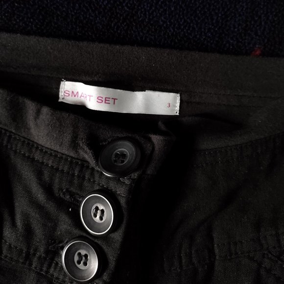 Smart Set Black Linen Blend Pants - Picture 7 of 7